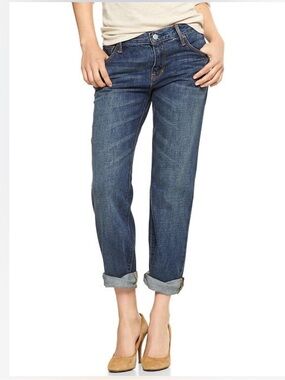 GAP 1969 Sexy Boyfriend Jeans in Blue Denim- 38/6r